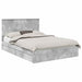 Cadru de pat cu sertar Gri din beton 150 x 200 cm Lemn compozit - WALTI WALTI