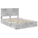 Cadru de pat cu sertar Gri din beton 150 x 200 cm Lemn compozit - WALTI WALTI