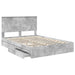 Cadru de pat cu sertar Gri din beton 150 x 200 cm Lemn compozit - WALTI WALTI