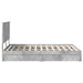 Cadru de pat cu sertar Gri din beton 150 x 200 cm Lemn compozit - WALTI WALTI