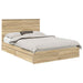 Pat cu storage Stejar Sonoma 140 x 190 cm Lemn compozit - WALTI WALTI