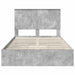 Cadru de pat cu sertar Gri din beton 135 x 190 cm Lemn compozit - WALTI WALTI