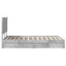 Cadru de pat cu sertar Gri din beton 135 x 190 cm Lemn compozit - WALTI WALTI