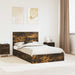 Cadru de pat Manual Stejar fumuriu 135 x 190 cm Lemn compozit - WALTI WALTI