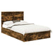 Cadru de pat Manual Stejar fumuriu 135 x 190 cm Lemn compozit - WALTI WALTI