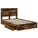 Cadru de pat Manual Stejar fumuriu 135 x 190 cm Lemn compozit - WALTI WALTI