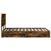 Cadru de pat Manual Stejar fumuriu 135 x 190 cm Lemn compozit - WALTI WALTI