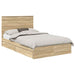 Pat cu storage Stejar Sonoma 120 x 200 cm Lemn compozit - WALTI WALTI