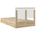 Pat cu storage Stejar Sonoma 120 x 200 cm Lemn compozit - WALTI WALTI
