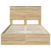 Pat cu storage Stejar Sonoma 120 x 200 cm Lemn compozit - WALTI WALTI