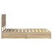 Pat cu storage Stejar Sonoma 120 x 200 cm Lemn compozit - WALTI WALTI