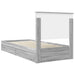 Cadru de pat cu sertar Gri Sonoma 100 x 200 cm Lemn compozit - WALTI WALTI