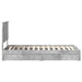 Cadru de pat cu sertar Gri din beton 90 x 190 cm Lemn compozit - WALTI WALTI