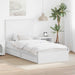Cadru de pat cu sertar Manual Alb 90 x 200 cm Lemn compozit - WALTI WALTI