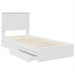Cadru de pat cu sertar Manual Alb 90 x 200 cm Lemn compozit - WALTI WALTI