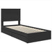 Cadru de pat cu sertar Manual Negru 75 x 190 cm Lemn compozit - WALTI WALTI