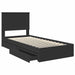 Cadru de pat cu sertar Manual Negru 75 x 190 cm Lemn compozit - WALTI WALTI