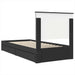 Cadru de pat cu sertar Manual Negru 75 x 190 cm Lemn compozit - WALTI WALTI
