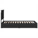 Cadru de pat cu sertar Manual Negru 75 x 190 cm Lemn compozit - WALTI WALTI