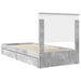 Cadru de pat cu sertar Gri din beton 75 x 190 cm Lemn compozit - WALTI WALTI