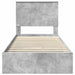 Cadru de pat cu sertar Gri din beton 75 x 190 cm Lemn compozit - WALTI WALTI