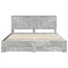 Cadru de pat cu sertar Gri din beton 200 x 200 cm Lemn compozit - WALTI WALTI