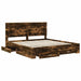 Cadru de pat Stejar fumuriu 200 x 200 cm Lemn compozit - WALTI WALTI