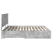 Cadru de pat cu sertar Gri din beton 180 x 200 cm Lemn compozit - WALTI WALTI