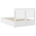 Cadru de pat cu headboard Alb 160 x 200 cm Lemn compozit - WALTI WALTI