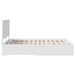 Cadru de pat cu headboard Alb 160 x 200 cm Lemn compozit - WALTI WALTI