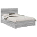 Cadru de pat cu headboard Gri Sonoma 160 x 200 cm Lemn compozit - WALTI WALTI