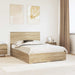 Cadru de pat cu sertar Stejar Sonoma 150 x 200 cm Lemn compozit - WALTI WALTI