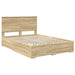 Cadru de pat cu sertar Stejar Sonoma 140 x 190 cm Lemn compozit - WALTI WALTI