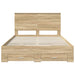 Cadru de pat cu sertar Stejar Sonoma 140 x 190 cm Lemn compozit - WALTI WALTI
