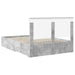 Cadru de pat cu sertar Gri din beton 140 x 190 cm Lemn compozit - WALTI WALTI