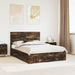 Cadru de pat Stejar fumuriu 140 x 190 cm Lemn compozit - WALTI WALTI