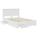 Cadru de pat cu headboard Alb 140 x 200 cm Lemn compozit - WALTI WALTI