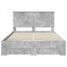 Cadru de pat cu sertar Gri din beton 140 x 200 cm Lemn compozit - WALTI WALTI