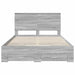 Cadru de pat cu headboard Gri Sonoma 140 x 200 cm Lemn compozit - WALTI WALTI