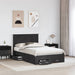 Cadru de pat cu headboard Negru 135 x 190 cm Lemn compozit - WALTI WALTI
