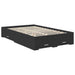 Cadru de pat cu headboard Negru 135 x 190 cm Lemn compozit - WALTI WALTI