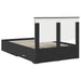 Cadru de pat cu headboard Negru 135 x 190 cm Lemn compozit - WALTI WALTI