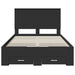 Cadru de pat cu headboard Negru 135 x 190 cm Lemn compozit - WALTI WALTI