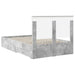 Cadru de pat cu sertar Gri din beton 135 x 190 cm Lemn compozit - WALTI WALTI