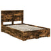 Cadru de pat Stejar fumuriu 135 x 190 cm Lemn compozit - WALTI WALTI