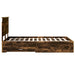Cadru de pat Stejar fumuriu 135 x 190 cm Lemn compozit - WALTI WALTI