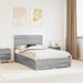 Cadru de pat cu headboard Gri Sonoma 135 x 190 cm Lemn compozit - WALTI WALTI