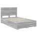 Cadru de pat cu headboard Gri Sonoma 135 x 190 cm Lemn compozit - WALTI WALTI