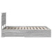Cadru de pat cu headboard Gri Sonoma 135 x 190 cm Lemn compozit - WALTI WALTI