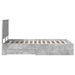 Cadru de pat cu sertar Gri din beton 120 x 190 cm Lemn compozit - WALTI WALTI